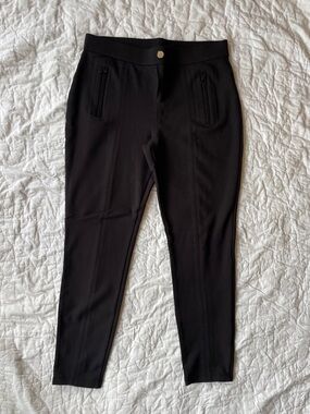 Black Slim Ponte Ankle Pants